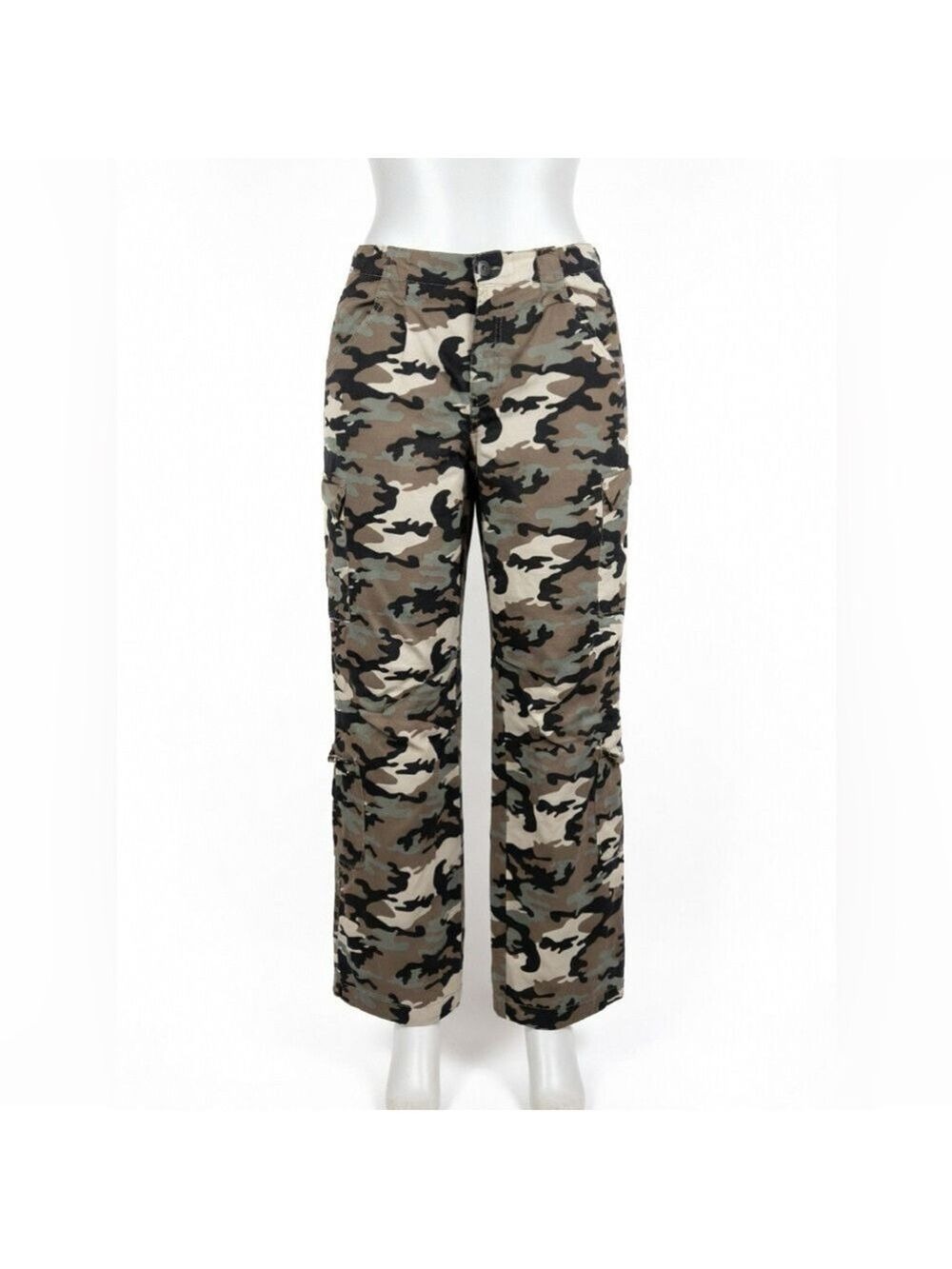 Woman’s  Camouflage Cargo Pants wide leg Sz Small
